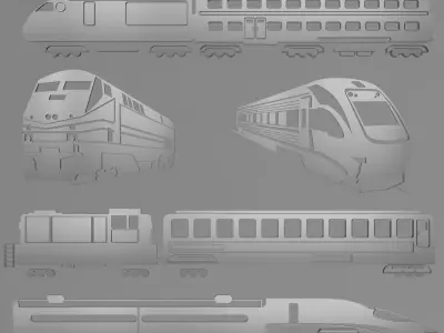bullet train Low-poly 3D model