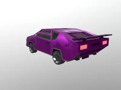 Cyberpunk City - Car 1 Low-poly 3D model