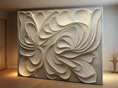 modern panel wall decor set relief stl mural CNC 165 3D model