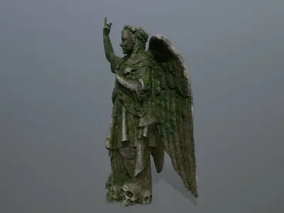 Angel Statue 05 Low-poly 3D model