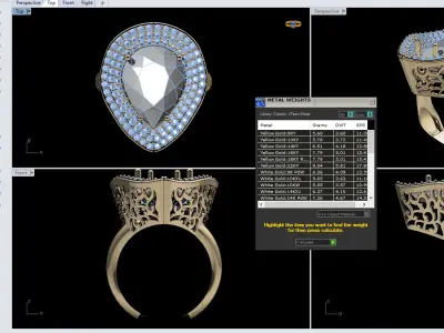 luxury ring 3D print model shop