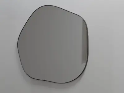 A modern metallic Mirror in irregular shape Free 3D print model