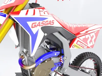 Motocross Offroad Bike Low-poly 3D model