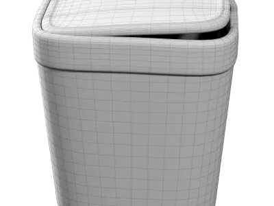  Trash Can Old Low-poly 3D model