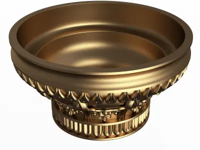 Carved Capital 1401 Low-poly 3D model