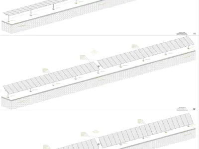 1 MW Solar Tracker System Project Type 1 3D model