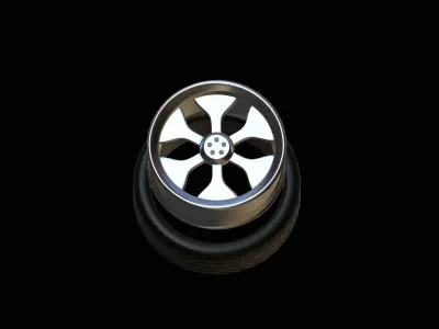 4 PACK WHEELS CUSTOM MODEL CAR RIMS WITH TIRE Free 3D print model buy