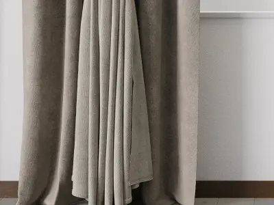 Hadi classic curtains with blinds number 01 Low-poly 3D model