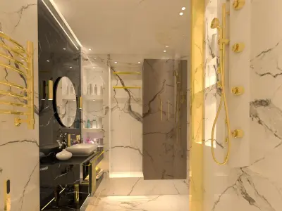 luxury bathroom  3D model