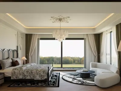 Bedroom interior scenes 3D model 10