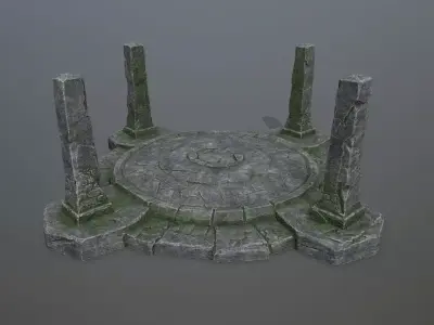 Ruin Gate Low-poly 3D model purchase