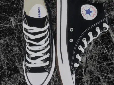 CONVERSE 3D SHOES - BLACK HIGH 2 Low-poly 3D model