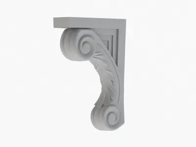 Scroll Corbel 07 3D model