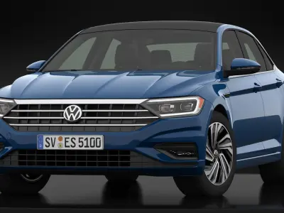 Volkswagen Jetta Sel 2019 Detailed Interior 3D model