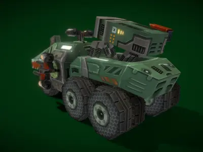 Tank GB Boss Low-poly 3D model