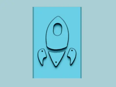 Stamp 20 - Rocket - Fondant Decoration Maker Toy 3D print model