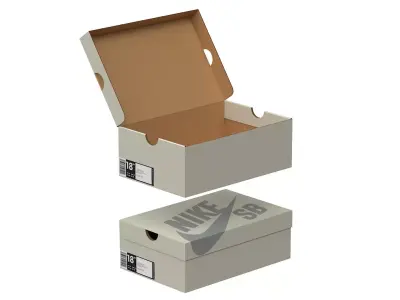 Nike Shoe Box PBR 09 Low-poly 3D model