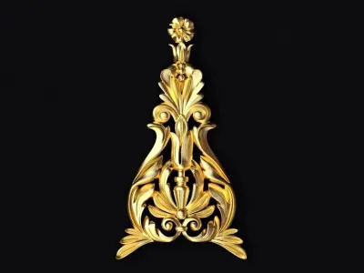 Central decor ornament for furniture 3D model 355