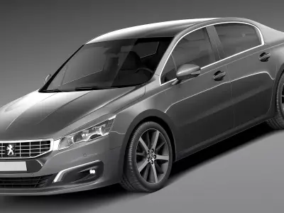 Peugeot 508 sedan 2015 3D model