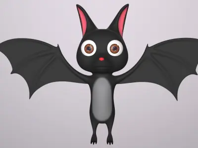Bat Cartoon 3D model