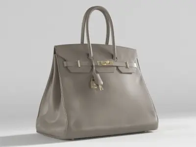 Hermes Birkin Bag Low-poly 3D model