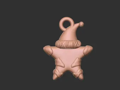 christmas star ornament pentant decoration 3D print model