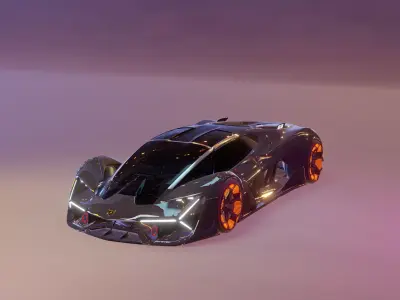 black Car 3D Blender File 3D model 3D model Low-poly 3D model
