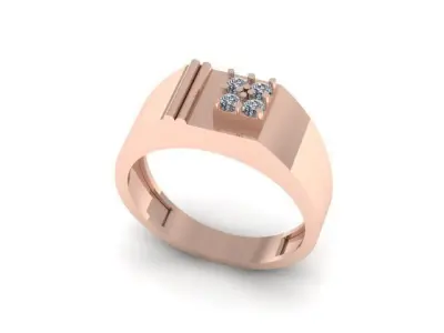 men ring for daimonds 3D print model