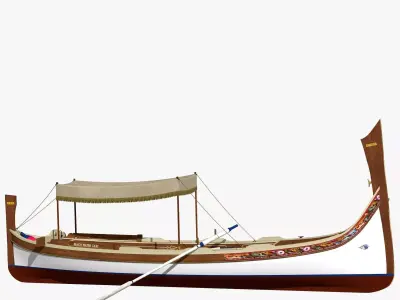 Dghajsa - Malta Gondola Low-poly 3D model