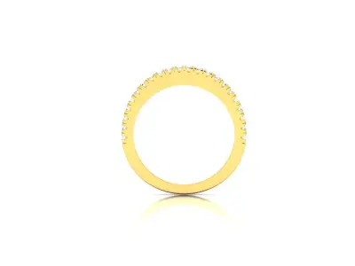 Band 3dm Render Details diamond eternity gold 3D print model