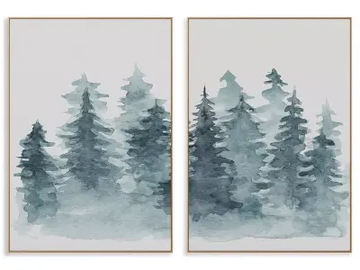 abstract painting frame set 3D model 281