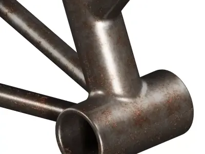 Rusty Bike Frame 3D model