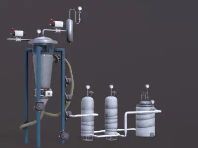 Conveying System Low-poly 3D model