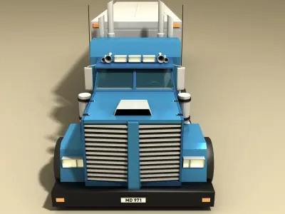 TRUCK cargo Low-poly 3D model