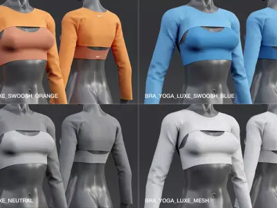 Nike Yoga Luxe Sleeve Top 3D model