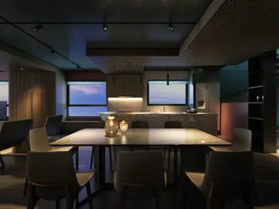 AQUAN Livingroom Interior 3D model