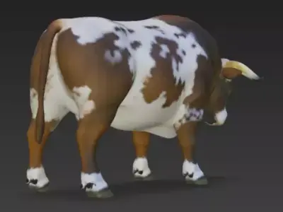 Bull 3D Model High Poly for Games and VFX 3D model