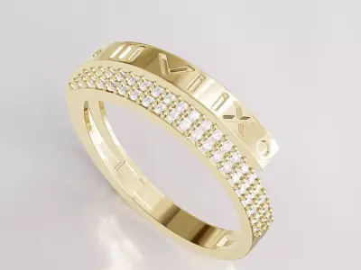 Jewelry Diamond Ring Model RG12 Free 3D print model