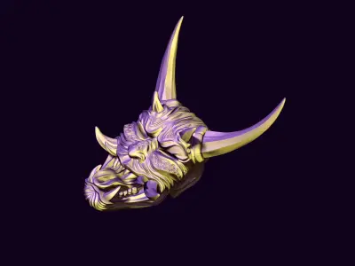 Samurai hannya mask 3D print model