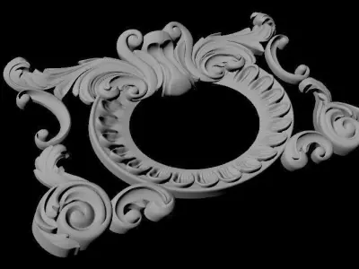 Central decor ornament for furniture 3D model 1011