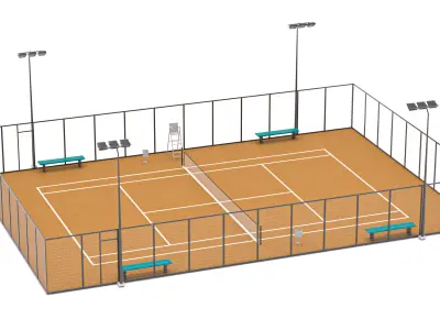Tennis Court 4 3D model