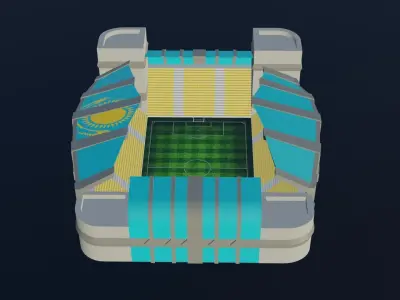 Football Stadium - Kazakhistan Low-poly 3D model