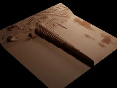 Burj Khalifa CNC 3d Print High Relief Sand Casting 3D print model