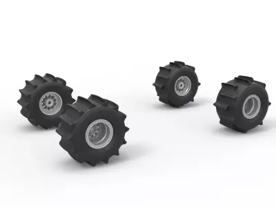 Wheel Set of Formula Off Road Scale 1 to 25 3D print model