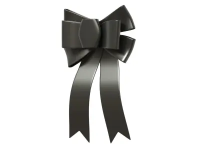 Christmas Bow Ribbon 21 Low-poly 3D model