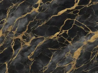 Modern Black Marble Coffee Table with 3D Model Low-poly 3D model