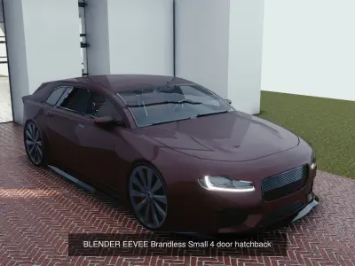 BLENDER EEVEE Brandless 20 car collection volume 1 3D Model Pack