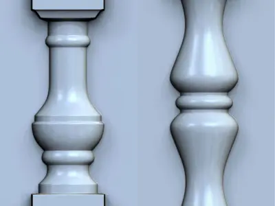 Baluster VDM and IMM Brushes for Zbrush  Low-poly 3D model