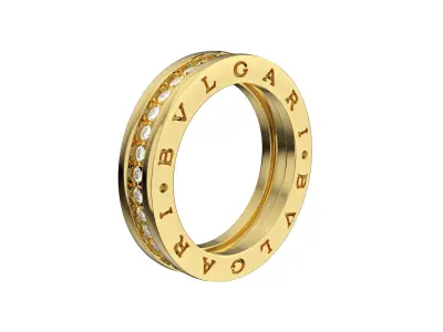 N012 Fashionable wedding ring 3D print model