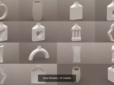 Vase Models 3D Model Collection